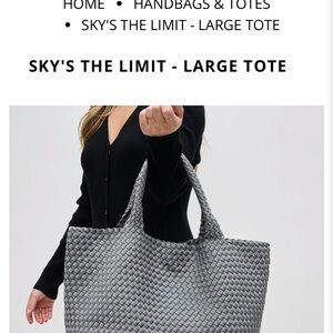 New silver/grey large tote bag.
